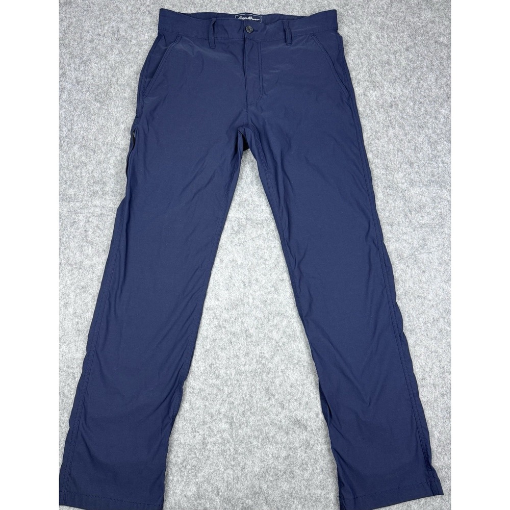 Eddie Bauer Travex Pants Men's 34x34 (Fits 34x33) Navy Nylon Stretch Hiking Gorp
